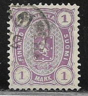 Finland Scott # 30 Used Violet  Arms, 1882 , CV$55.00, Light Thin Or Oil Spot? - Usati