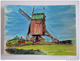 Ellezelles Le Moulin Du Cat Sauvage Aquarelle Jacques Vandewattyne Edit Amis Du Folklore - Ellezelles