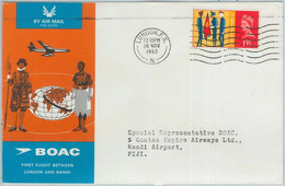 72180 - GB - FIRST FLIGHT: London - Nandi To FIJI 1965 - With PHOSPHORUS Stamp - Unclassified