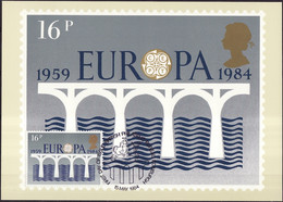 Grande Bretagne - Great Britain - Großbritannien CM 1984 Y&T N°1126 - Michel N°988 - 16p EUROPA - Maximum Cards