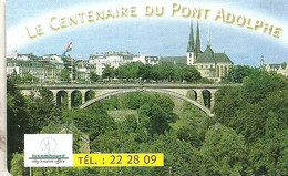 LUXEMBOURG 120 U CONSTRACTION OF BRIDGE 100 YEARS CHIP USED  READ DESCRIPTION !!! - Luxembourg