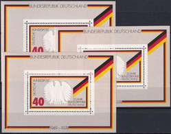 DEUTSCHLAND 1974 Mi-Nr. Block 10 3x ** MNH - 1959-1980