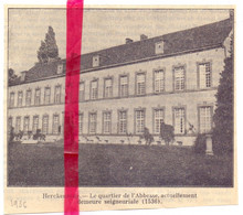 Herckenrode Herkenrode - Quartier De L'Abbesse - Orig. Knipsel Coupure Tijdschrift Magazine - 1936 - Unclassified