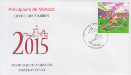 Enveloppe   FDC  1er  Jour   MONACO   Coupe  Du  Monde  De   RUGBY   2015 - Rugby