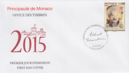 Enveloppe  FDC   1er  Jour   MONACO    Albert   EINSTEIN    Relativité  Générale    2015 - Albert Einstein