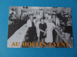 Carte De Visite Au Moulin à Vent 75 Paris - Tarjetas De Visita