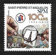 SP & M 2022 - Yv N° 1288 ** - 100 Ans De La Fédération Française Des Associations Philatéliques - Ungebraucht