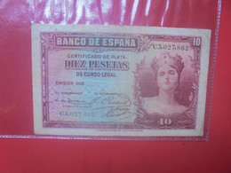 ESPAGNE 10 PESETAS 1935 Circuler (L.5) - 10 Peseten