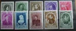 1941 : Cob 573** - 582**  (sans  Charnière 14 ) - Unused Stamps