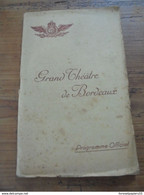 CASINO DES QUINCONCES BORDEAUX PROGRAMME SAISON 1927 - Programma's