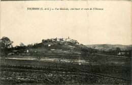 Tournon * Vue Générale Du Village , Côté Ouest Et Route De Villeneuve - Tournon D'Agenais