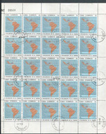 Cuba On N° 809 à 813 En Feuillet De 5 Bandes (plié - Petite Tache Au Dos D'un Tbre) - Seconde Déclaration De La Havane - Used Stamps