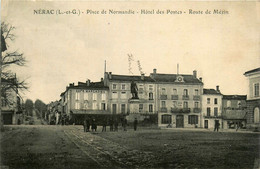 Nérac * Place De Normandie , Hôtel Des Postes , Route De Mézin * Café MARCADIEU - Nerac