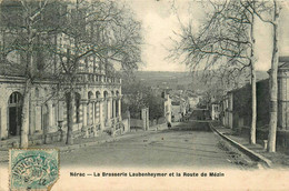 Nérac * 1906 * La Brasserie LAUBENHEYMER Et La Route De Mézin * Thème Bier Bière Brasserie Usine Industrie - Nerac