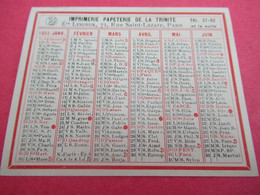 Petit Calendrier De Poches/ Imprimerie Papeterie De La Trinité/Ets LESUEUR/ Paris /1955   CAL486 - Other & Unclassified