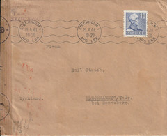 Suède Lettre Censurée Pour L'Allemagne 1941 - 1930- ... Rouleaux II