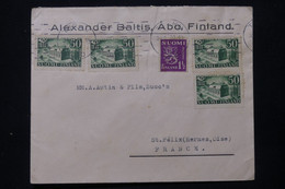 FINLANDE - Enveloppe Commerciale De Turku Pour La France En 1939 - L 84710 - Lettres & Documents