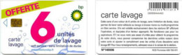 Carte Lavage - France - BP - Carte Lavage 6 - Offerte, Puce Gem5 Rouge - Car Wash Cards