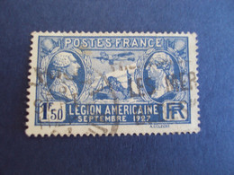 1921 - 1930 Oblitéré N°   245      "    Legion Americaine  Bleu   "    Net    1.20 - Oblitérés