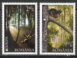 ROMANIA 5507-5508  ⭐⭐ NEUF Luxe ⭐⭐ MNH - Cat 9€ - Ecureuil Foret Arbres - Tree - ROUMANIE - Ongebruikt