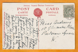 1908 - KEVII - Official FB Seal Franco-British Exhibition Postcard From London To The City - Louis XV Pavilion - Cartas & Documentos