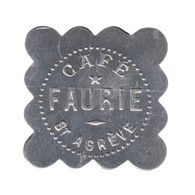 SAINT AGREVE - NR01 - Monnaie De Nécessité - 15 Centimes - Café Faurie - Monetary / Of Necessity