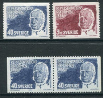 SWEDEN 1966 Centenary Of Constitutional Reform MNH / **.  Michel 553-54 - Nuevos