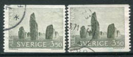 SWEDEN 1966 Definitive: Ship Burial On Both Papers Used.  Michel 552x+y - Gebruikt