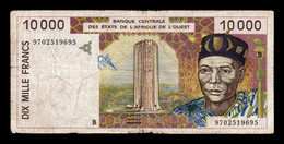 West African Benin 10000 Francs 1997 Pick 214Be BC F - Bénin