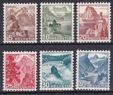 MiNr. 500 - 505 Schweiz1948, 15. März. Freimarken: Landschaften - Postfrisch/**/MNH - Unused Stamps