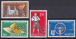 MiNr. 607 - 610 Schweiz1955, 15. Febr. Jahresereignisse - Postfrisch/**/MNH - Unused Stamps