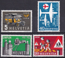 MiNr. 623 - 626 Schweiz 1956, 1. März. Jahresereignisse - Postfrisch/**/MNH - Ongebruikt