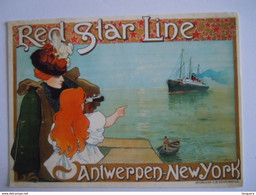 Red Star Line Antwerpen-New York Affiches D'art Flyer Reclame Tentoonstelling Henri Cassiers Formaat Postkaart - Andere