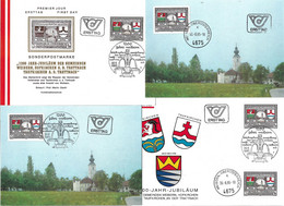 2100l: Österreich 1985, ANK 1855, 4 FDC- MK- Kombi- Belege 4675 Weibern - Grieskirchen