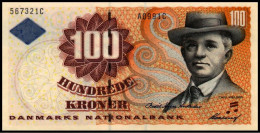 # # # Banknote Dänemark (Denmark) 100 Kroner 2001 AU- # # # - Denmark