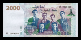 Argelia Algeria 2000 Dinars Commemorative 2020 (2021) Pick New Low Serial T.386 SC UNC - Algérie