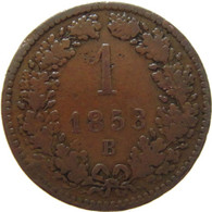 LaZooRo: Austria 1 Kreuzer 1858 B VF - Autriche