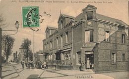 76 - SEINE MARITIME - BIHOREL-LÈS-ROUEN - Rue D'Étancourt Place St-Louis-tabacs, Cordonnier A. CELLIER - Superbe- 10237 - Bihorel