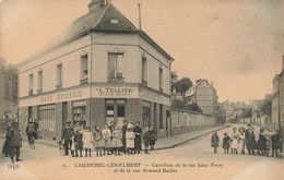 76 - SEINE MARITIME - CAUDEBEC-LÈS-ELBEUF - Rue Jules Ferry, Rue Armand Barbès - Café L.TELLIER - 10316 - Caudebec-lès-Elbeuf