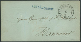 SCHLESWIG-HOLSTEIN 1859, KIELER BAHNHOF Z, K1 Und Blauer L1 AUS DÄNEMARK, Kabinettbrief Nach Hannover - Prephilately