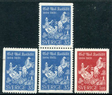 SWEDEN 1964 Karlfeldt Birth Centenary MNH / **.  Michel 515-16 - Unused Stamps