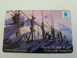 INDONESIA MAGNETIC/TAMURA  60   UNITS /BOATS PASAR IKAN JAKARTA           MAGNETIC/ MINT  CARD    **10224** - Indonesië