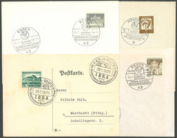 LOTS 1939/67, DEUTSCHE BRIEFTAUBEN-AUSSTELLUNG, 4 Verschiedene Sonderstempel Auf 4 Belegen, Pracht - Other & Unclassified