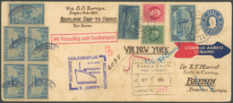 KATAPULTPOST 107 BRIEF, 13.9.1932, Europa - Southampton, KUBA-Zuleitungsbeleg, Einschreib-Ganzsachenbrief Mit 4 Kuba-Mar - Airmail & Zeppelin
