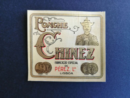 Portugal Etiquette Ancienne Ponche Chinez Punch Chinois Perez Lda Prix Barcelona Sevilla 1929 Label Chinese Punch - Alcoli E Liquori