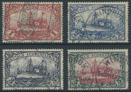 DSWA 20-23 O, 1901, 1 - 5 M. Kaiseryacht, 4 Prachtwerte, Mi. 343.- - German South West Africa