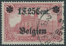 LANDESPOST IN BELGIEN 23IA O, 1914, 1 F. 25 C. Auf 1 M., Type I, Gezähnt A, Feinst, Mi. 150.- - Occupation 1914-18