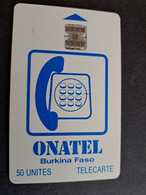 BURKINA FASO/CHIP    TELECARTE PHONECARD  /ONATEL /50 UNITS BLUE     USED CARD  ** 10228** - Burkina Faso