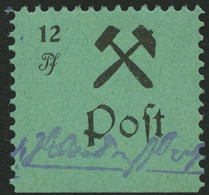 GROSSRÄSCHEN 25IV **, 1945, 12 Pf. Schwarz Auf Grün, Type IV, Pracht, Mi. 200.- - Other & Unclassified