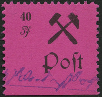 GROSSRÄSCHEN 27IV **, 1945, 40 Pf. Schwarz Auf Lila, Type IV, Pracht, Mi. 200.- - Other & Unclassified